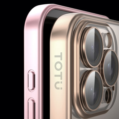 For iPhone 16 TOTU PC-2 Soft Jane Series Electroplated TPU Phone Case with Lens Film(Pink) - iPhone 16 Cases by TOTUDESIGN | Online Shopping UK | buy2fix