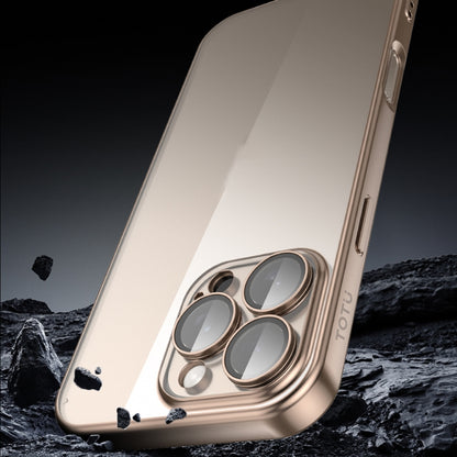 For iPhone 16 Pro TOTU PC-2 Soft Jane Series Electroplated TPU Phone Case with Lens Film(Titanium) - iPhone 16 Pro Cases by TOTUDESIGN | Online Shopping UK | buy2fix