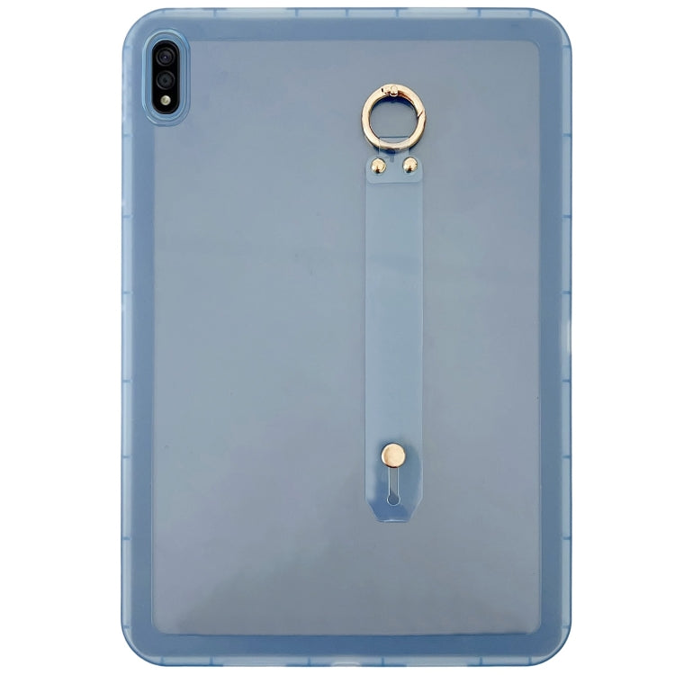 For Samsung Galaxy Tab S9 / S8 / S7 Wristband Holder PC Hybrid TPU Soft Tablet Case(Blue) - Galaxy Tab S9 Cases by buy2fix | Online Shopping UK | buy2fix