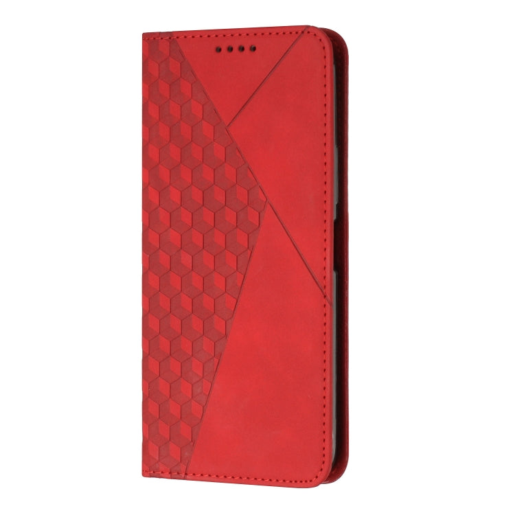 For Samsung Galaxy S25 / S24 5G Diamond Splicing Skin Feel Magnetic Leather Phone Case(Red) - Galaxy S25 5G Cases by buy2fix | Online Shopping UK | buy2fix