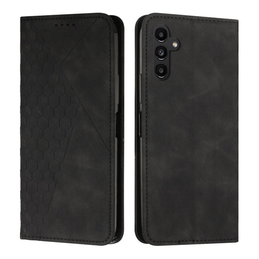 For Samsung Galaxy S25 / S24 5G Diamond Splicing Skin Feel Magnetic Leather Phone Case(Black) - Galaxy S25 5G Cases by buy2fix | Online Shopping UK | buy2fix