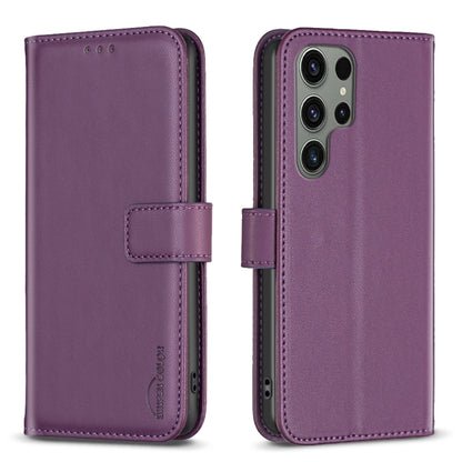 For Samsung Galaxy S25 Ultra 5G Magnetic Buckle Leather Phone Case(Purple) - Galaxy S25 Ultra 5G Cases by buy2fix | Online Shopping UK | buy2fix