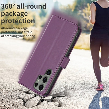 For Samsung Galaxy S25 Ultra 5G Magnetic Buckle Leather Phone Case(Purple) - Galaxy S25 Ultra 5G Cases by buy2fix | Online Shopping UK | buy2fix