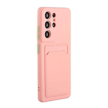 For Samsung Galaxy S25 Ultra 5G Card Slot Design Shockproof TPU Phone Case(Pink) - Galaxy S25 Ultra 5G Cases by buy2fix | Online Shopping UK | buy2fix