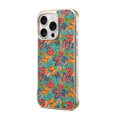 For iPhone 16 Pro Denior A18 Paint MagSafe Phone Case(Butterflies) - iPhone 16 Pro Cases by Denior | Online Shopping UK | buy2fix