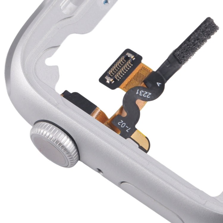 For Apple Watch Series  8 / 9 41MM GPS Aluminium Alloy Middle Frame Bezel Plate with Crown Spin Axis Flex Cable(Silver) - Middle Frame by buy2fix | Online Shopping UK | buy2fix