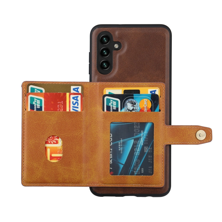 For Samsung Galaxy S25+ 5G Calfskin Card Slot TPU Hybrid PU Phone Case(Black) - Galaxy S25+ 5G Cases by buy2fix | Online Shopping UK | buy2fix