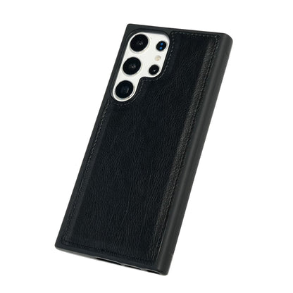 For Samsung Galaxy S25 Ultra 5G Cowhide Texture Back Cover Phone Case(Black) - Galaxy S25 Ultra 5G Cases by buy2fix | Online Shopping UK | buy2fix