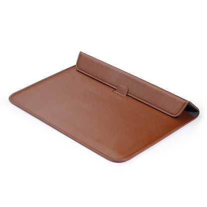 PU Leather Ultra-thin Envelope Bag Laptop Bag for MacBook Air / Pro 11 inch, with Stand Function(Brown) - Protective Bags by buy2fix | Online Shopping UK | buy2fix