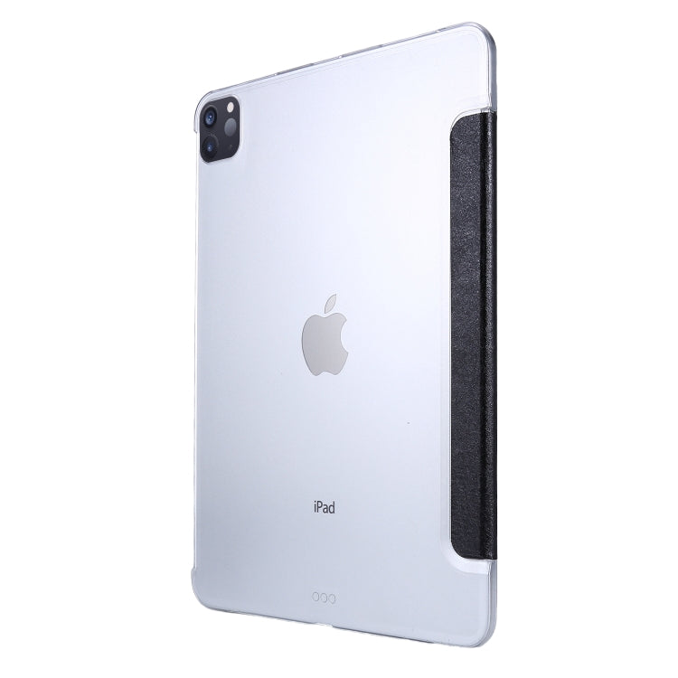 Silk Texture Flip Magnetic PU Leather Smart Case with Three-folding Holder For iPad Air 11 2024 / Air 2022 / 2020 10.9(Black) - iPad Air (2022) / (2020) 10.9 Cases by buy2fix | Online Shopping UK | buy2fix