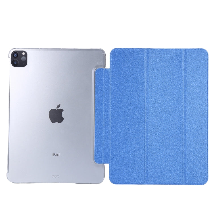 Silk Texture Flip Magnetic PU Leather Smart Case with Three-folding Holder For iPad Air 11 2024 / Air 2022 / 2020 10.9(Green) - iPad Air (2022) / (2020) 10.9 Cases by buy2fix | Online Shopping UK | buy2fix