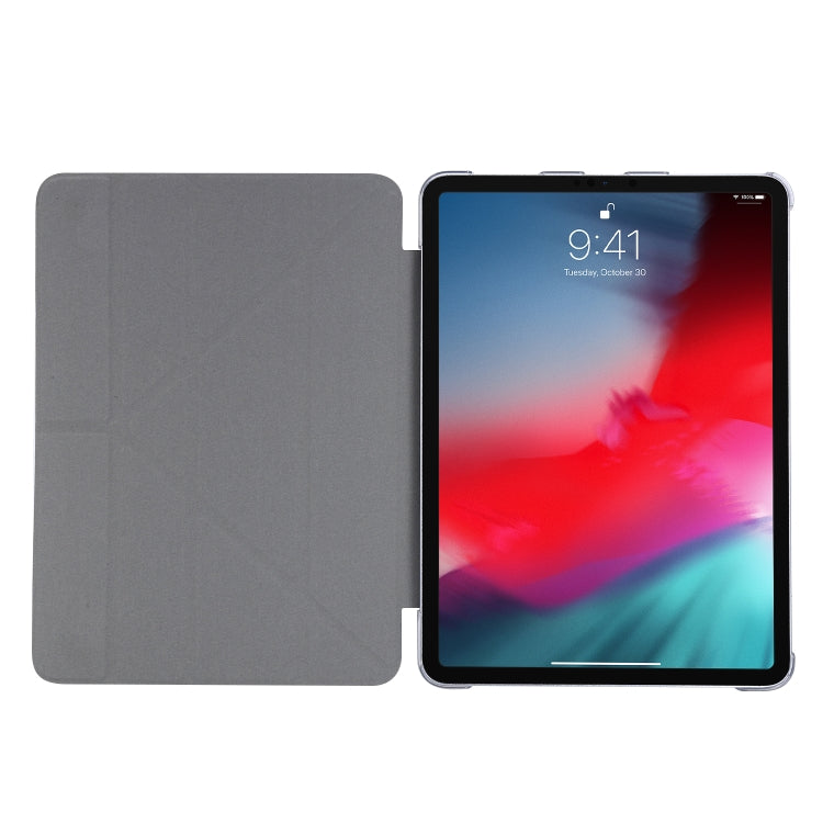 Silk Texture Horizontal Deformation Flip Leather Case with Three-folding Holder For iPad Air 11 2024 / Air 2022 / 2020 10.9(Light Blue) - iPad Air (2022) / (2020) 10.9 Cases by buy2fix | Online Shopping UK | buy2fix