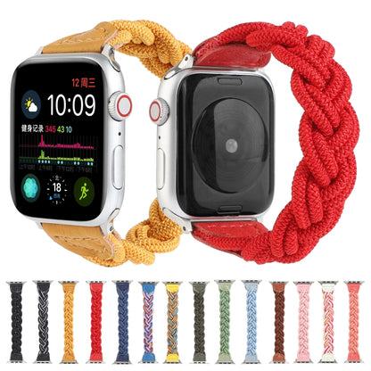 Elastic Woven Watch Band For Apple Watch Ultra 49mm&Watch Ultra 2 49mm / Series 9&8&7 45mm / SE 3&SE 2&6&SE&5&4 44mm / 3&2&1 42mm, Length:120mm(Pink) - Watch Bands by buy2fix | Online Shopping UK | buy2fix