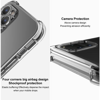 For iPhone 12 Pro IMAK All Coverage Shockproof Airbag TPU Case (Transparent Black) - iPhone 12 / 12 Pro Cases by imak | Online Shopping UK | buy2fix