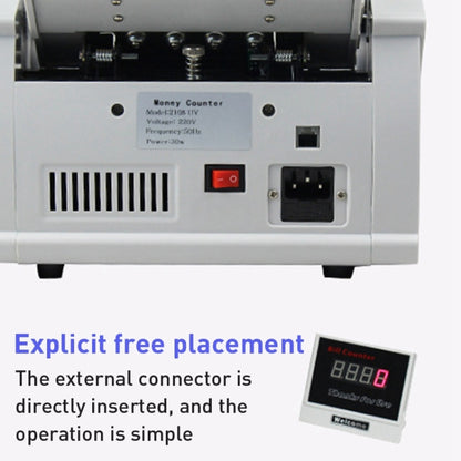 2108UV/IR 220V Multi-Currency Currency Counter, Specification: EU Plug - Currency Counter by buy2fix | Online Shopping UK | buy2fix