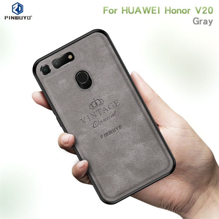 PINWUYO Shockproof Waterproof Full Coverage PC + TPU + Skin Protective Case for Huawei Honor View 20 (Grey) - Honor Cases by PINWUYO | Online Shopping UK | buy2fix