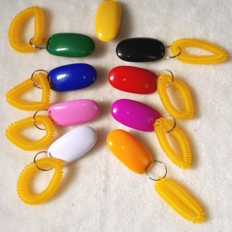 10 PCS Pet Training Clicker Button Dog Training Whistle with Key Chain & Spring Chain, Random Color Delivery - Training Aids by buy2fix | Online Shopping UK | buy2fix