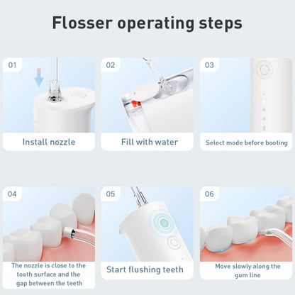 Original Xiaomi Mijia F300 Electric Pulse Oral Irrigator Tooth Cleaner, Capacity : 240mL (White) - Oral Irrigators by Xiaomi | Online Shopping UK | buy2fix