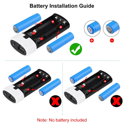 HAWEEL DIY 2x 18650 Battery (Not Included) 5600mAh Power Bank Shell Box with USB Output & Indicator(White) - Power Bank Box by HAWEEL | Online Shopping UK | buy2fix