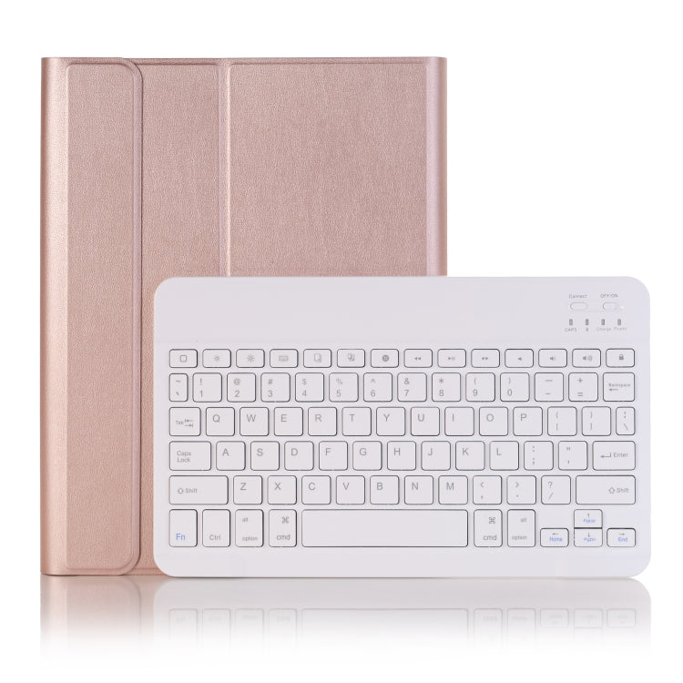 A09B Bluetooth 3.0 Ultra-thin ABS Detachable Bluetooth Keyboard Leather Tablet Case for iPad Air / Pro 10.5 inch (2019), with Pen Slot & Holder (Rose Gold) - For iPad Pro by buy2fix | Online Shopping UK | buy2fix