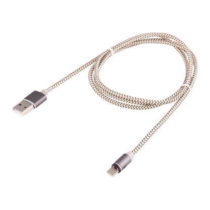 360 Degree Rotation 8 Pin to USB 2.0 Weave Style Magnetic Charging Cable with LED Indicator, Cable Length: 1m(Gold) - Charging Cable & Head by buy2fix | Online Shopping UK | buy2fix