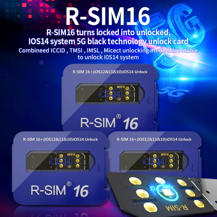 R-SIM 16 Turns Locked Into Unlocked iOS14 System Universal 5G Unlocking Card - Unlock SIM Card by buy2fix | Online Shopping UK | buy2fix