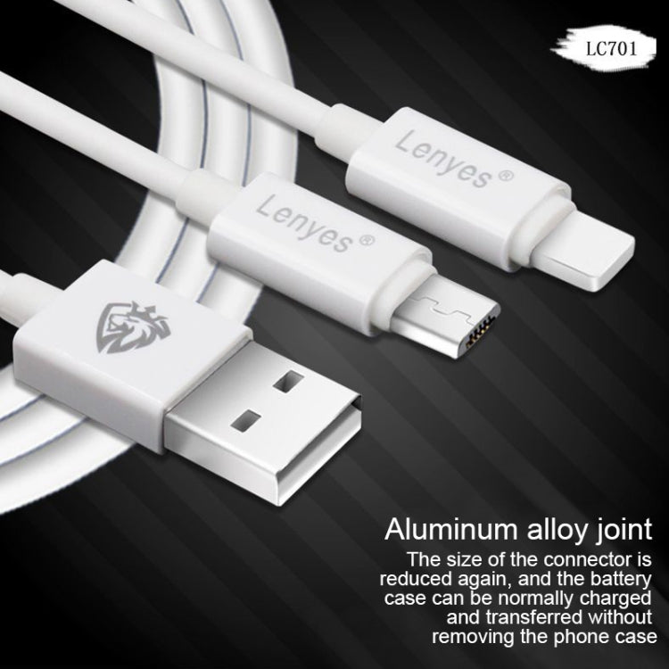 Lenyes LC701 1.5m 2.4A Output USB to 8 Pin PVC Data Sync Fast Charging Cable - Normal Style Cable by buy2fix | Online Shopping UK | buy2fix