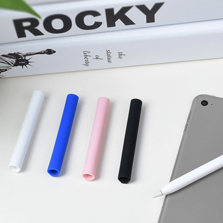 Magnetic Sleeve Silicone Holder Grip Set for Apple Pencil (White) - Pencil Accessories by buy2fix | Online Shopping UK | buy2fix