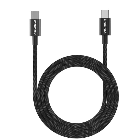 MOMAX DC30 1.5m USB-C / Type-C to USB-C / Type-C 60W Braided Data Sync Charge Cable (Black) - USB-C & Type-C Cable by MOMAX | Online Shopping UK | buy2fix