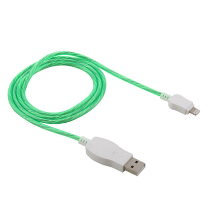 LED Flowing Light 1m USB to 8 Pin Data Sync Charge Cable for iPhone, iPad(Green) - Normal Style Cable by buy2fix | Online Shopping UK | buy2fix