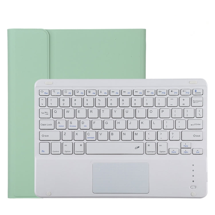 TG11BC Detachable Bluetooth White Keyboard Microfiber Leather Tablet Case for iPad Pro 11 inch (2020), with Touchpad & Pen Slot & Holder (Green) - For iPad Pro by buy2fix | Online Shopping UK | buy2fix