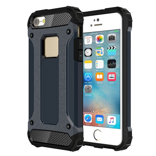 Tough Armor TPU + PC Combination Case for iPhone iPhone SE & 5 & 5s(Dark Blue) - More iPhone Cases by buy2fix | Online Shopping UK | buy2fix