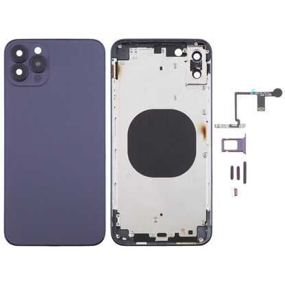 Back Cover with Appearance Imitation of iP14 Pro Max for iPhone XS Max(Purple) - Back Cover by buy2fix | Online Shopping UK | buy2fix