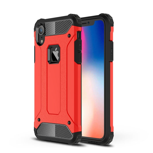 For iPhone XR TPU + PC Armor Combination Back Cover Case(Red) - More iPhone Cases by buy2fix | Online Shopping UK | buy2fix