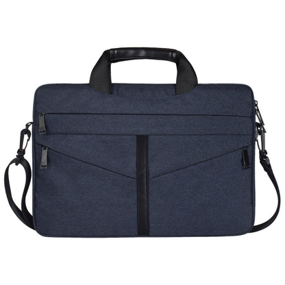 13.3 inch Breathable Wear-resistant Fashion Business Shoulder Handheld Zipper Laptop Bag with Shoulder Strap (Navy Blue) - 13.3 inch by buy2fix | Online Shopping UK | buy2fix