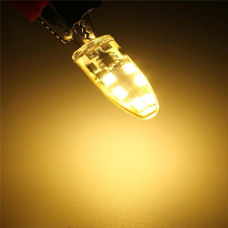 G4 2W 180LM Corn Light Bulb, 12 LED SMD 2835 Silicone, DC 12V, Small Size: 4.1x1x1cm(Warm White) - LED Blubs & Tubes by buy2fix | Online Shopping UK | buy2fix