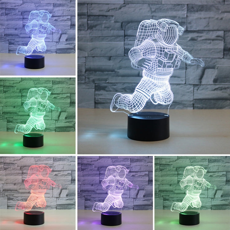 Astronaut Shape 3D Colorful LED Vision Light Table Lamp, 16 Colors Remote Control Version - Novelty Lighting by buy2fix | Online Shopping UK | buy2fix