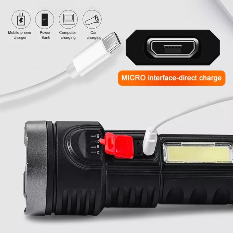 L-822 USB Rechargeable Floodlight Mini Portable LED Flashlight - LED Flashlight by buy2fix | Online Shopping UK | buy2fix