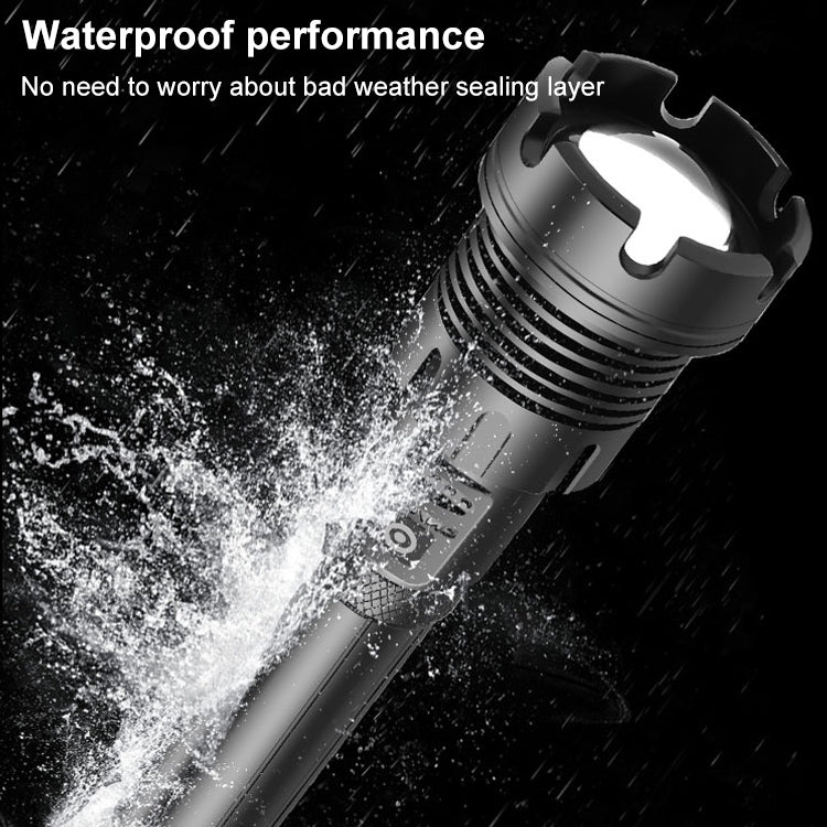 Long Style Micro USB Charging Outdoor Waterproof P90 + COB LED Flashlight, Support Power Display & Telescopic Focusing & 7-level Brightness Adjustment - LED Flashlight by buy2fix | Online Shopping UK | buy2fix