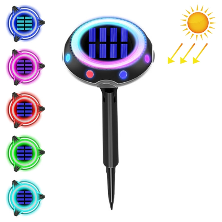 TG-JG00128 8 LEDs Spotted Long Tube Solar Outdoor Waterproof Plastic Garden Decorative Ground Plug Light Intelligent Light Control Buried Light, Colorful Dimming - Solar Lights by buy2fix | Online Shopping UK | buy2fix