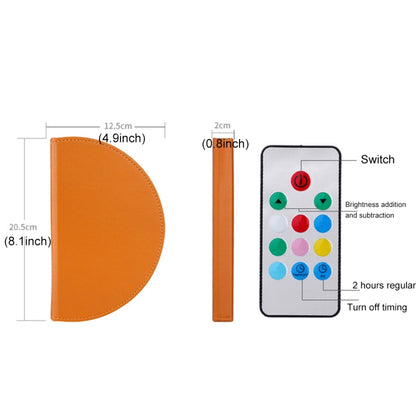 Foldable Pages Colorful Dimming Book Shape LED Light , Creative Portable USB Charging Semicircle Night Light with Remote Control(Brown) - Night Lights by buy2fix | Online Shopping UK | buy2fix