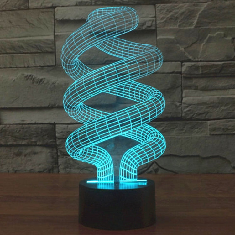 Spiral Style 3D Touch Switch Control LED Light , 7 Color Discoloration Creative Visual Stereo Lamp Desk Lamp Night Light - Novelty Lighting by buy2fix | Online Shopping UK | buy2fix