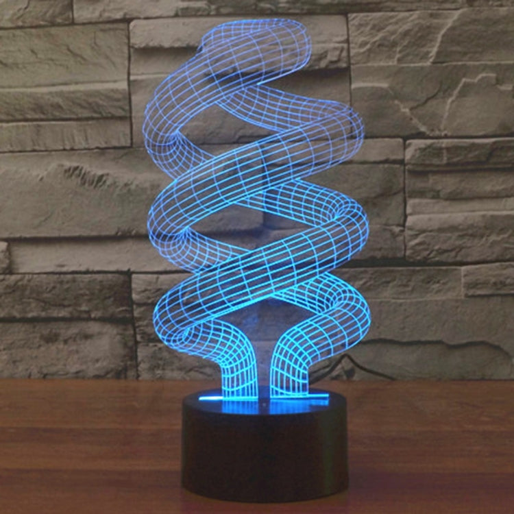 Spiral Style 3D Touch Switch Control LED Light , 7 Color Discoloration Creative Visual Stereo Lamp Desk Lamp Night Light - Novelty Lighting by buy2fix | Online Shopping UK | buy2fix