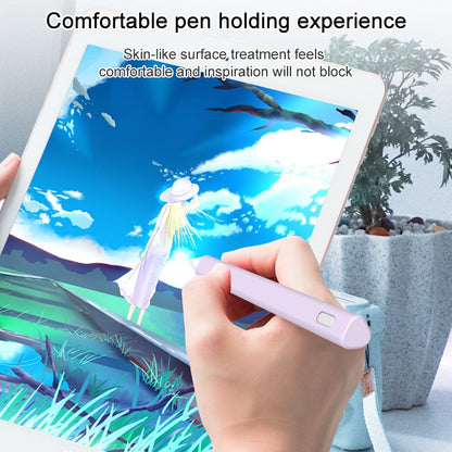 LOVE MEI For Apple Pencil 2 Triangle Shape Stylus Pen Silicone Protective Case Cover(Blue) - Pencil Accessories by LOVE MEI | Online Shopping UK | buy2fix