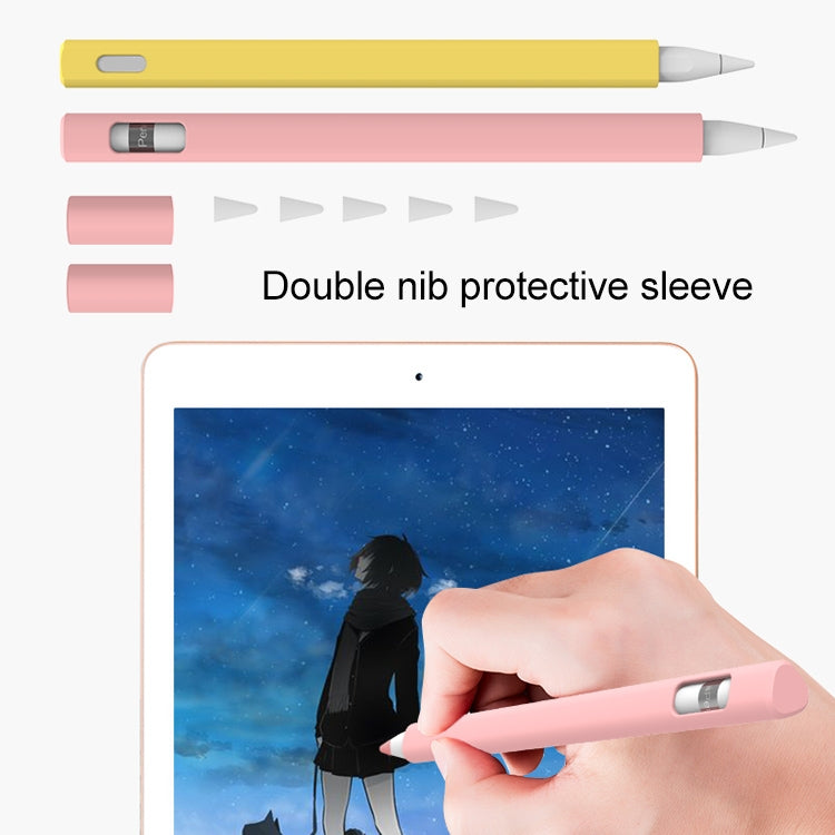 LOVE MEI For Apple Pencil 1 Triangle Shape Stylus Pen Silicone Protective Case Cover (Grey) - Pencil Accessories by LOVE MEI | Online Shopping UK | buy2fix