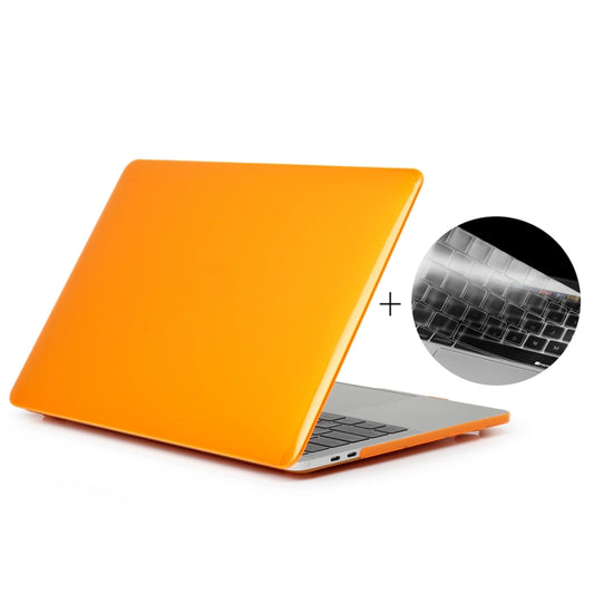 ENKAY Hat-Prince 2 in 1 Crystal Hard Shell Plastic Protective Case + US Version Ultra-thin TPU Keyboard Protector Cover for 2016 New MacBook Pro 13.3 inch without Touchbar (A1708)(Orange) - MacBook Pro Cases by ENKAY | Online Shopping UK | buy2fix