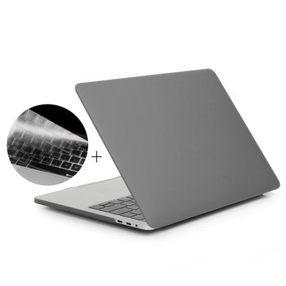 ENKAY Hat-Prince 2 in 1 Frosted Hard Shell Plastic Protective Case + Europe Version Ultra-thin TPU Keyboard Protector Cover for 2016 MacBook Pro 15.4 Inch with Touch Bar (A1707) (Grey) - MacBook Pro Cases by ENKAY | Online Shopping UK | buy2fix