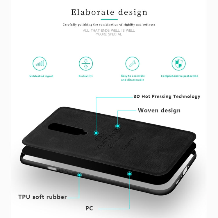 PINWUYO Shockproof Waterproof Full Coverage PC + TPU + Skin Protective Case for OnePlus 7(Brown) - OnePlus Cases by PINWUYO | Online Shopping UK | buy2fix