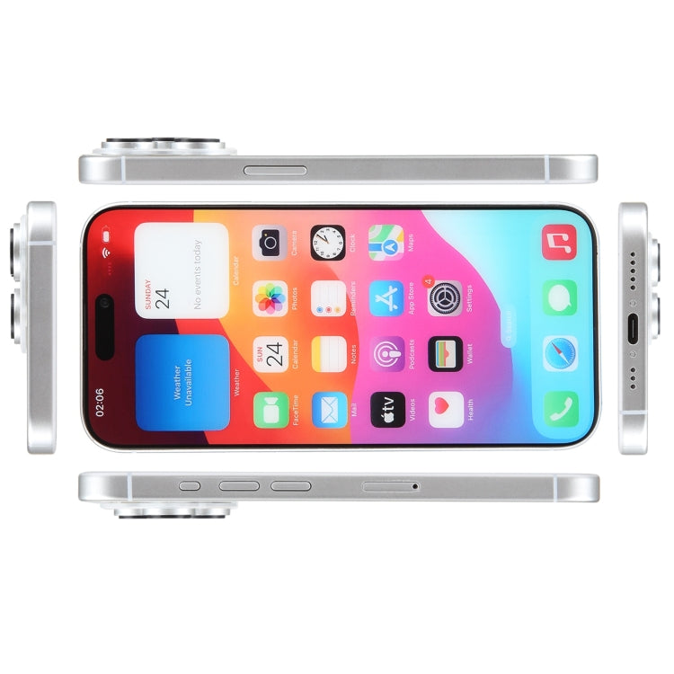 For iPhone 15 Pro Color Screen Non-Working Fake Dummy Display Model (White) - For iPhone & iPad by buy2fix | Online Shopping UK | buy2fix