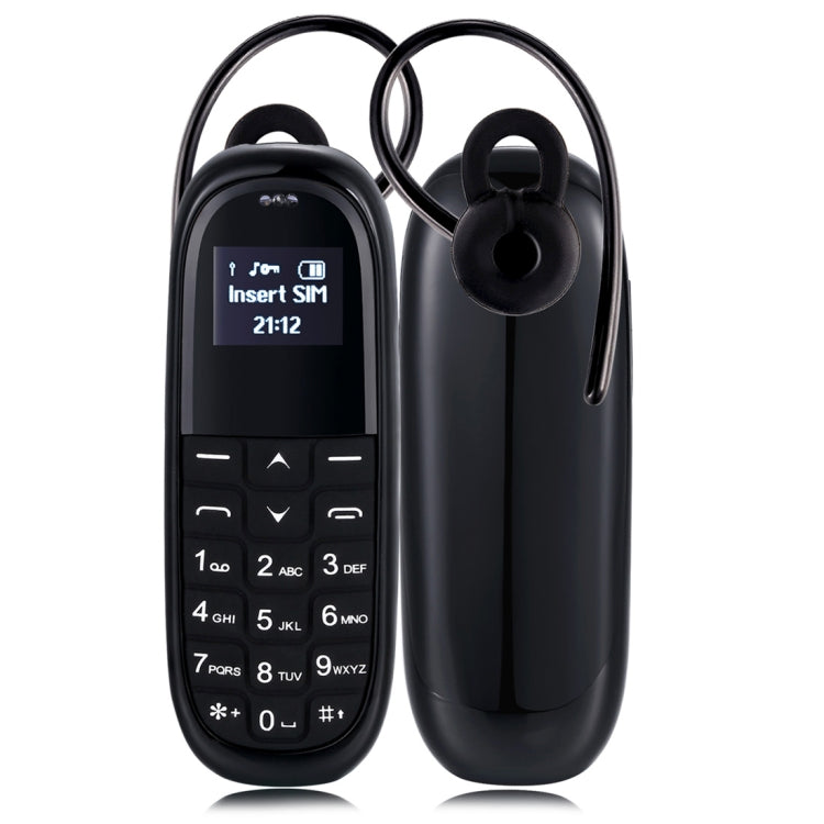 AIEK KK1 Mini Mobile Phone, English Keyboard, Hands Free Bluetooth Dialer Headphone, MTK6261DA, Anti-Lost, Single SIM, Network: 2G(Black) - Others by AIEK | Online Shopping UK | buy2fix